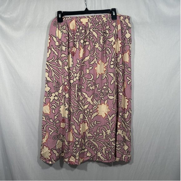 NWT $28 Knox Rose [ XXL ] Drapey A-Line Wrap Skirt in Pink‎ Floral - Picture 8 of 11